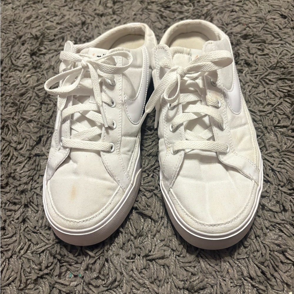 Womens White Nike Canvas Sneakers
